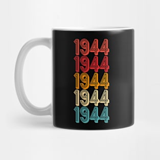 born in 1944 vintage rainbow retro Mug